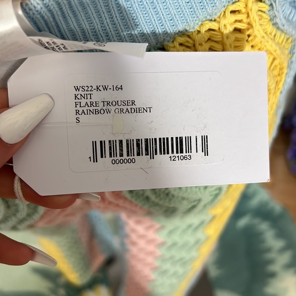 Casablanca Rainbow Gradient Crochet Flare Trousers - Picture 12 of 14